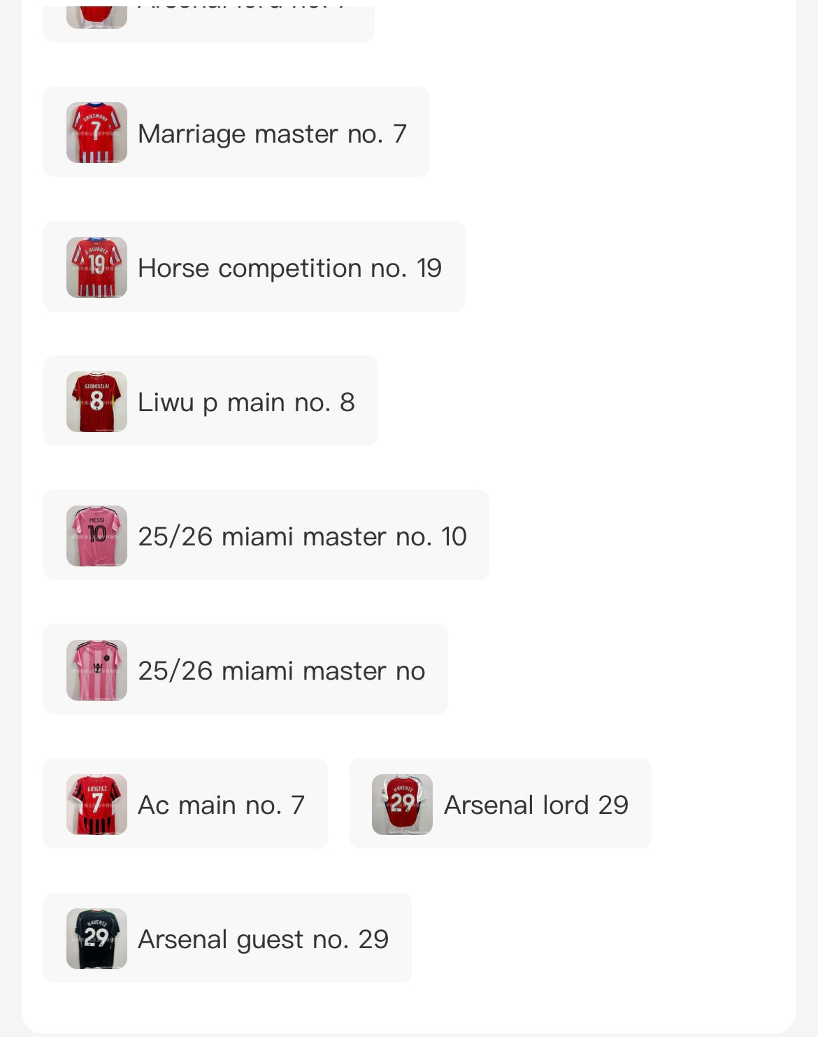 Link to different jerseys